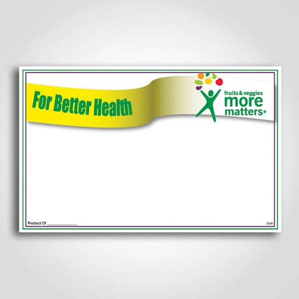 For Better Health Coated Sign cards White 7" x 11"