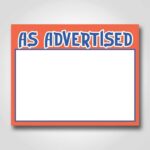 Laser Bright Sign Cards As Advertised 4.25" x 5.5"