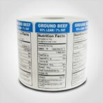 Ground Beef 93% Lean Vertical Label - 1 roll of 1000 stickers