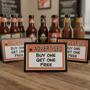 AS ADVERTISED Sign Cards 7" x 11" - 100/pkg
