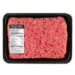 Ground Beef 90% Lean Vertical Label on Ground beef example Nutritional Stickers