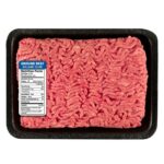 Ground Beef 95% Lean Label on meat package example