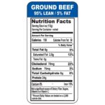 Ground Beef 95% Lean Vertical Label