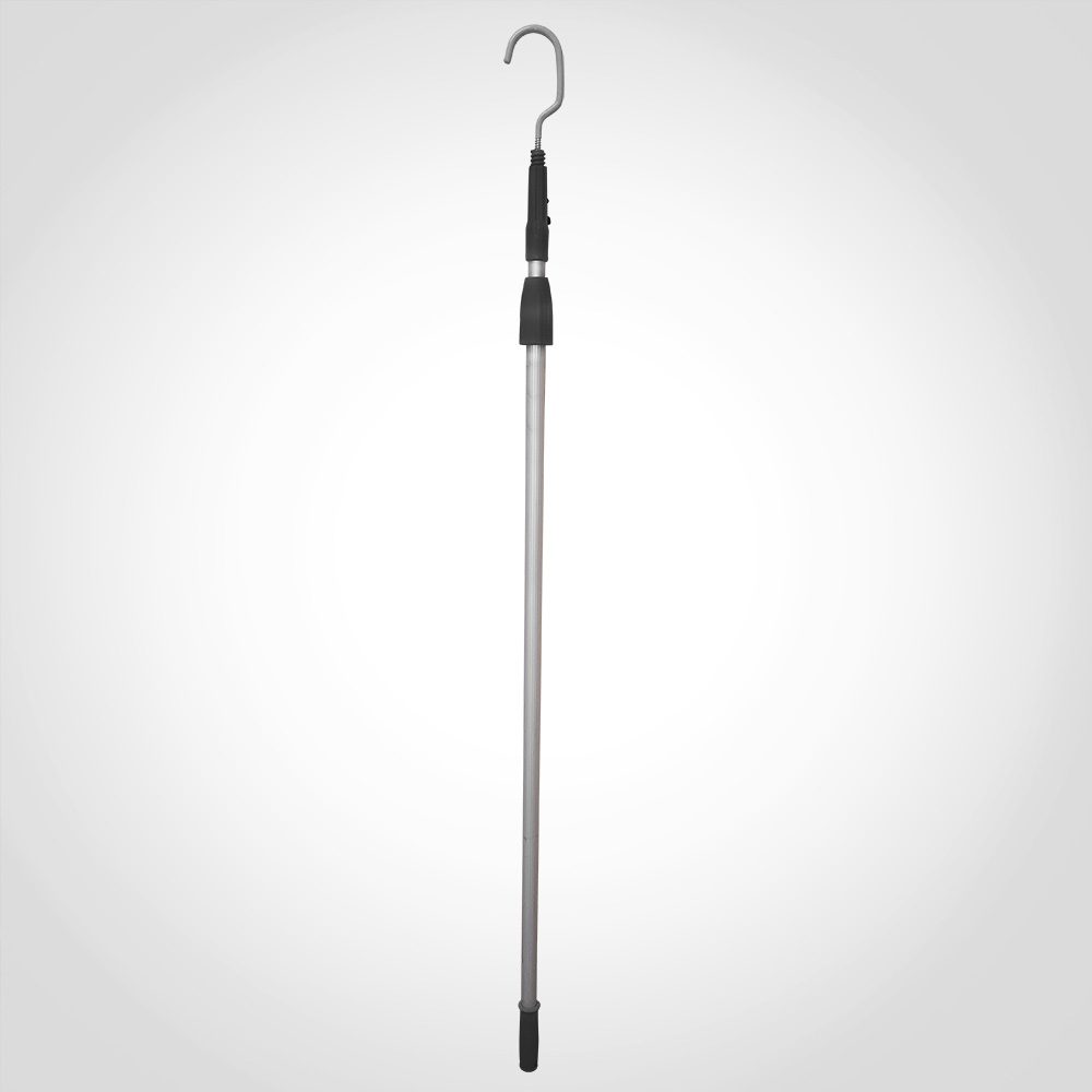 Telescoping pole for retractable ceiling banner 