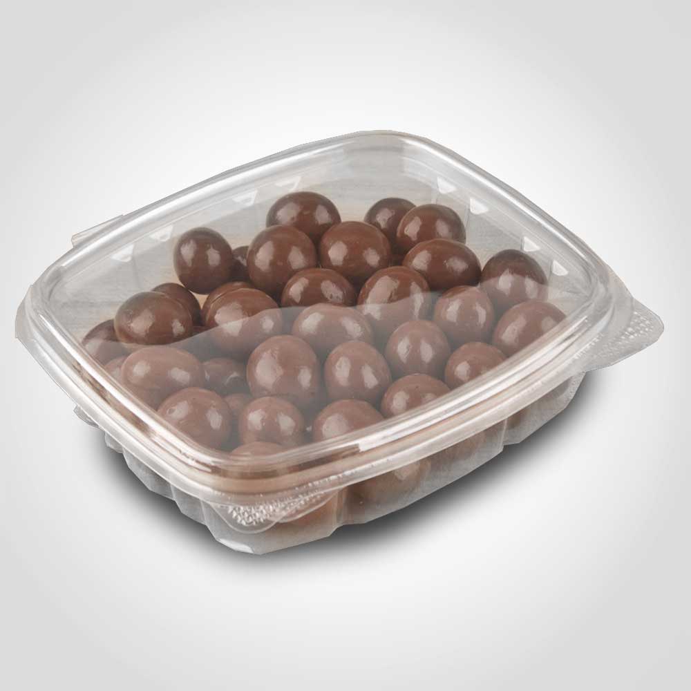 Deli Containers 8 oz. Deli Hinged Container with Flat Lid