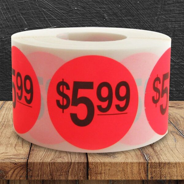 $5.99 Pricing Label - 1 roll of 500 (500059)