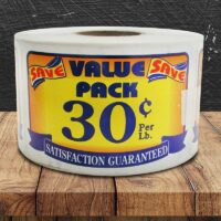 Value Pack Save 30 Cent Label - 1 roll of 500 (500108)