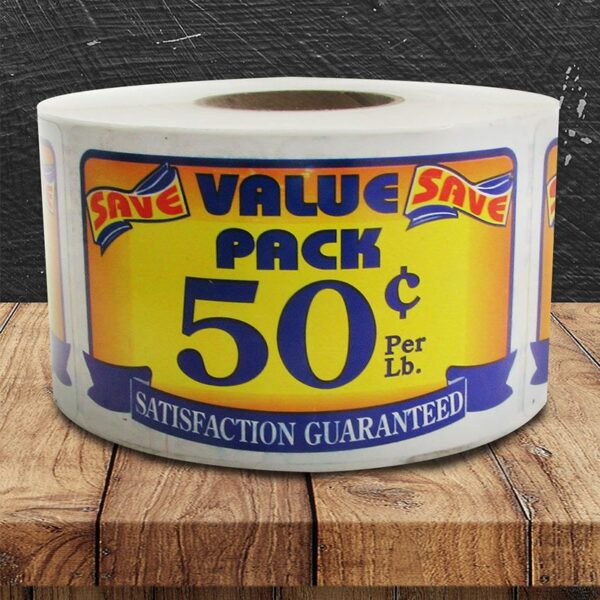 Value Pack Save 50 Cent Label - 1 roll of 500 (500110)