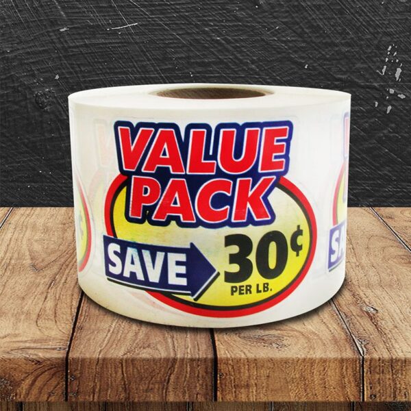 Value Pack Burst 30 Cent Label - 1 roll of 500 (500117)