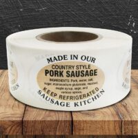 Country Style Pork Sausage Label - 1 roll of 500 (500145)