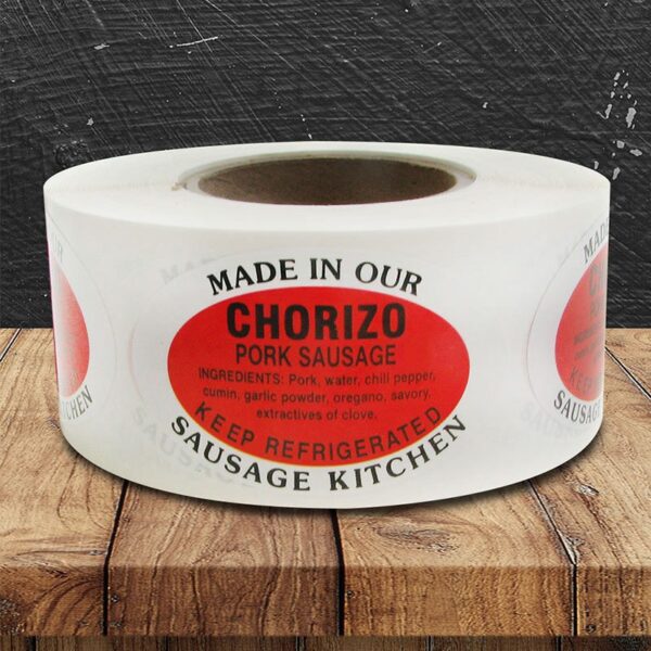 Chorizo Pork Sausage Label - 1 roll of 500 (500146)