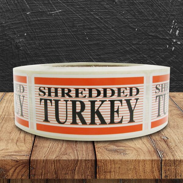 Shredded Turkey Label - 1 roll of 500 (500168)