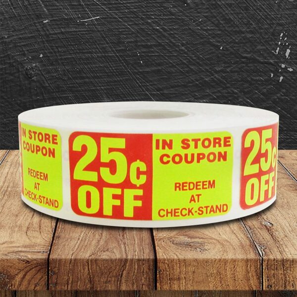 25 Cent OFF Label - 1 roll of 500 (500175)