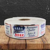 Usda Choice Beef Foil Label with Restaurant Quality - 1 roll of 500 (500178)