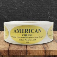 American Cheese Label - 1 roll of 500 (500263)