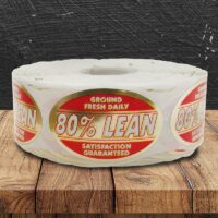 80% Lean Ground Fresh Daily Label - 1 roll of 1000 (500317)
