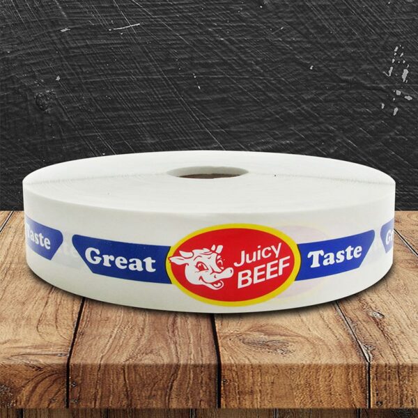 Juicy Beef Label - 1 roll of 1000 (500371)