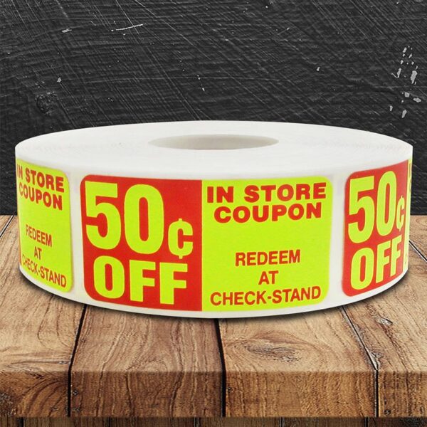 50 Cent OFF Label - 1 roll of 500 (500408)
