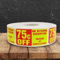 75 Cent OFF Label - 1 roll of 500 (500409)