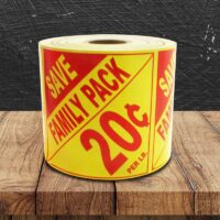 Family Pack Save 20 Cent Label - 1 roll of 500 (500469)