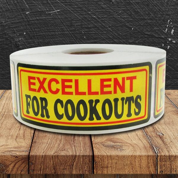 Excellent For Cookout Label - 1 roll of 500 (500474)