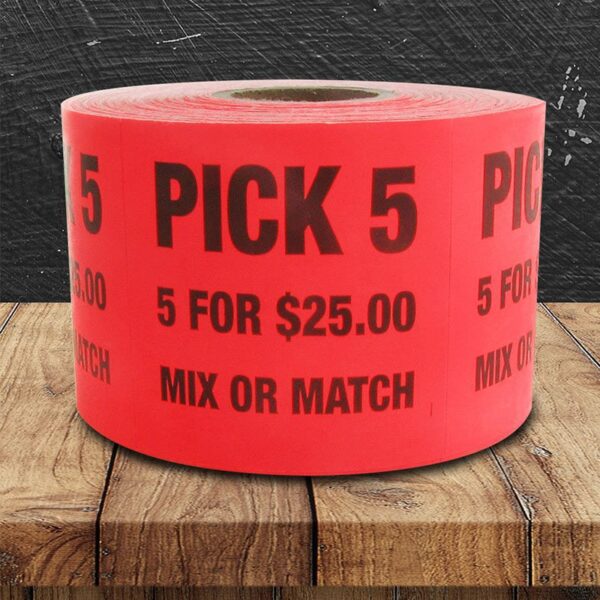 Pick 5 for $25.00 Label - 1 roll of 500 (500509)