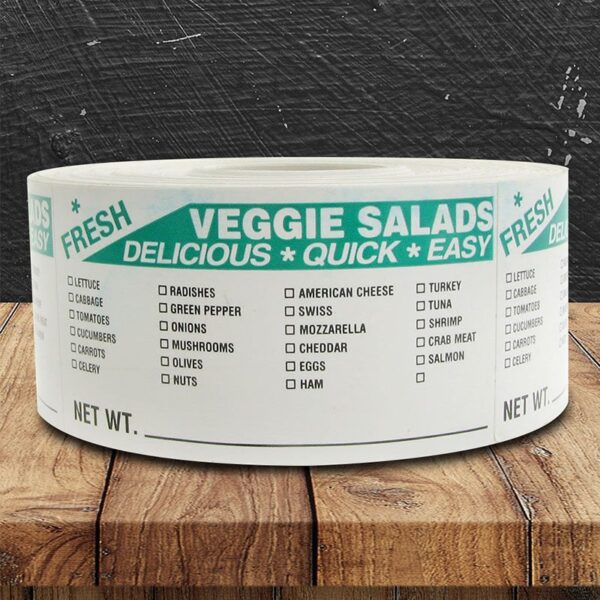 Veggie Salads Label - 1 roll of 500 (500540)