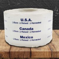Origin Checkoff label Includes USA, Mexico, Canada - 1 roll of 500 (500583)