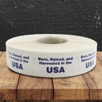 Born Raised and Harvested in the USA Origins Label - 1 roll of 500 (500584)