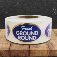 Fresh Ground Round Label - 1 roll of 500 (500616)