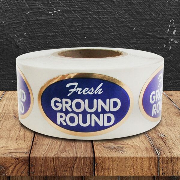 Fresh Ground Round Label - 1 roll of 500 (500616)