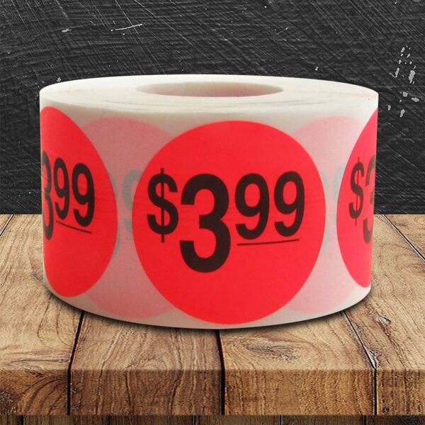$3.99 Pricing Label - 1 roll of 500 (500637)