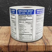 Ground Beef 85% Lean Vertical Label - 1 roll of 1000 (500712)