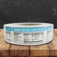 Nutritional Ground Beef 93/7 Label - 1 roll of 1000 (500720)