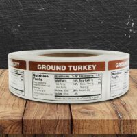 Nutritional Ground Turkey Label - 1 roll of 1000 (500727)