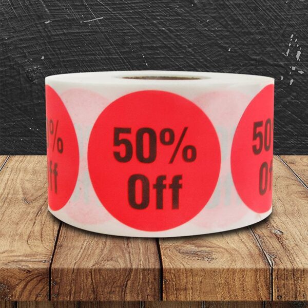 50% OFF Label - 1 roll of 500 (500746)