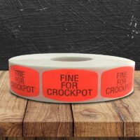 Fine for Crock Pot Label - 1 roll of 1000 (510031)
