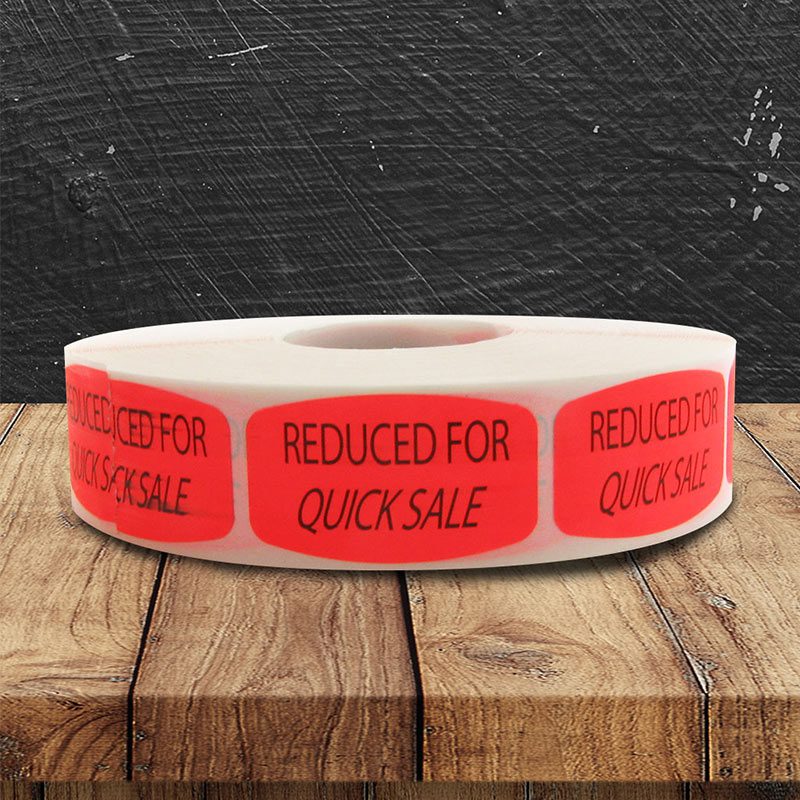 Red / 300 Labels per roll / 4 Rolls Reduced Now for Quick Sale 2 x 3 Point of Sale Discount Pricing Retail Labels Stickers 