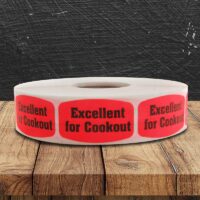 Excellent for Cookout Label - 1 roll of 1000 (510123)