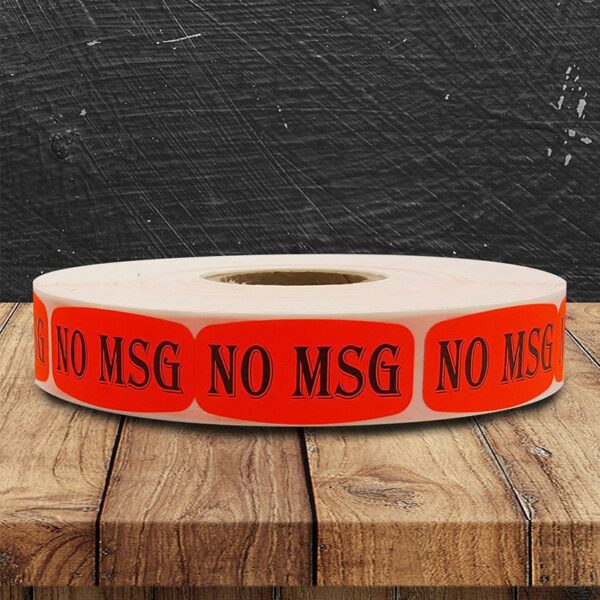 No MSG Dayglo Label - 1000 Pack (512918)