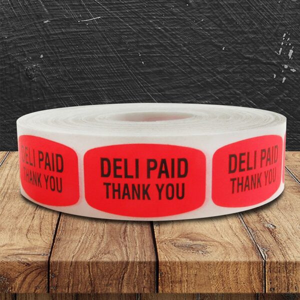 Deli Paid Thank You Label - 1 roll of 1000 (520026)