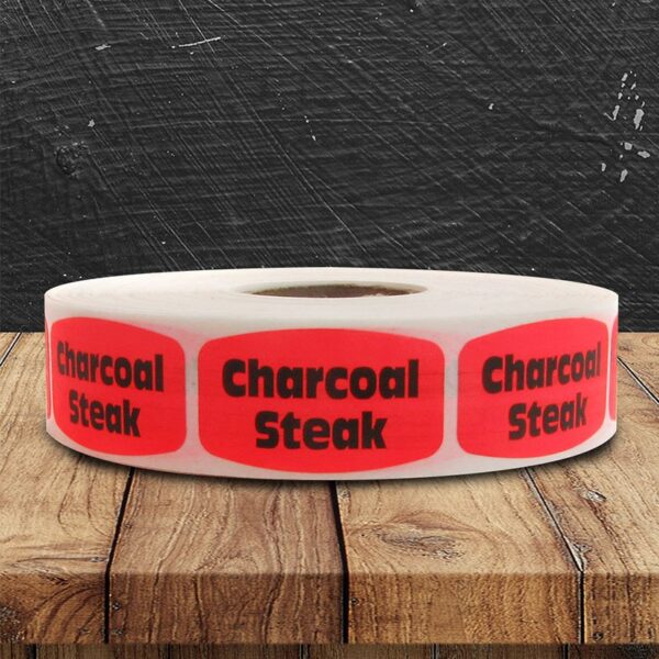 Charcoal Steak Label - 1 roll of 1000 (540029)