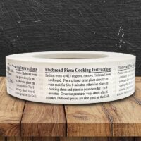 Flatbread Pizzza Cooking Instructions Label - 1000 Pack (540149)