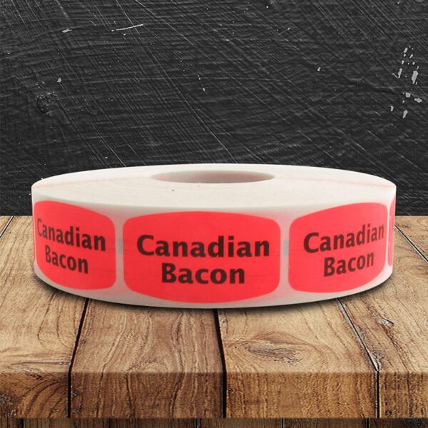 Canadian Bacon Label - 1 roll of 1000 (540211)