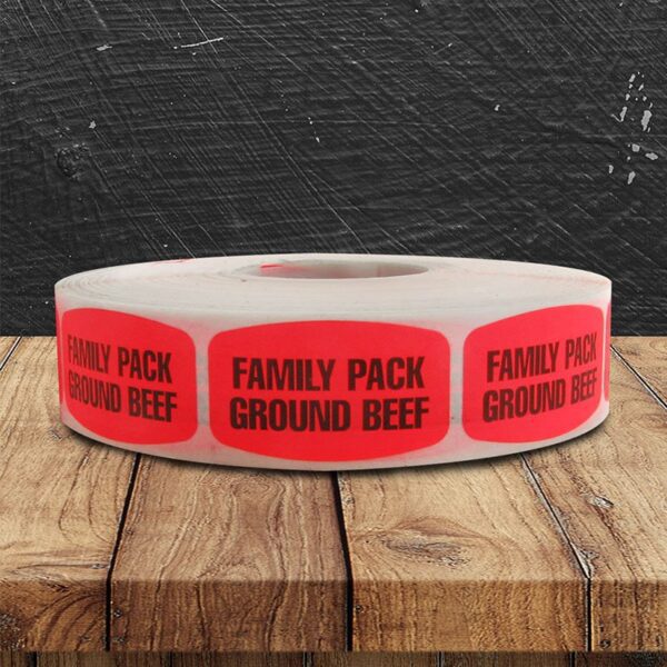 Family Pak Ground Beef Label - 1 roll of 1000 (540244)