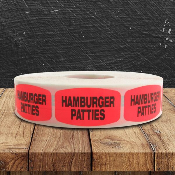 Hamburger Patties Label - 1 roll of 1000 (540267)