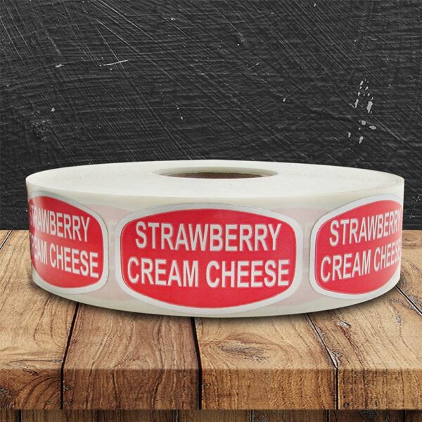 Strawberry Cream Cheese Label - 1 roll of 1000 (568100)
