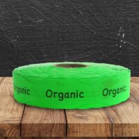 Organic Green Dayglo Label - 1 roll of 1000 (590040)