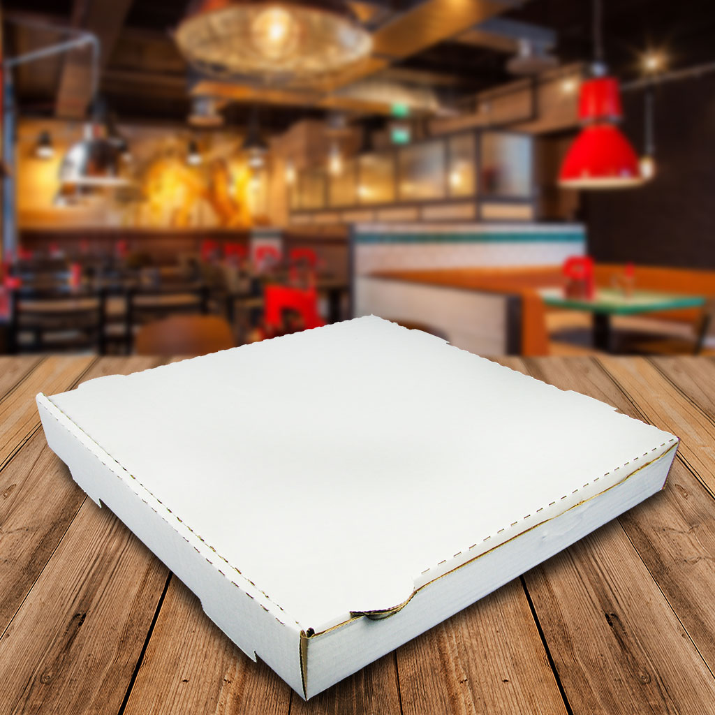 Pizza Takeout Supplies | White Pizza Box Corrugated 16 in.