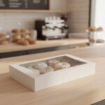 White Donut Box for half dozen donuts